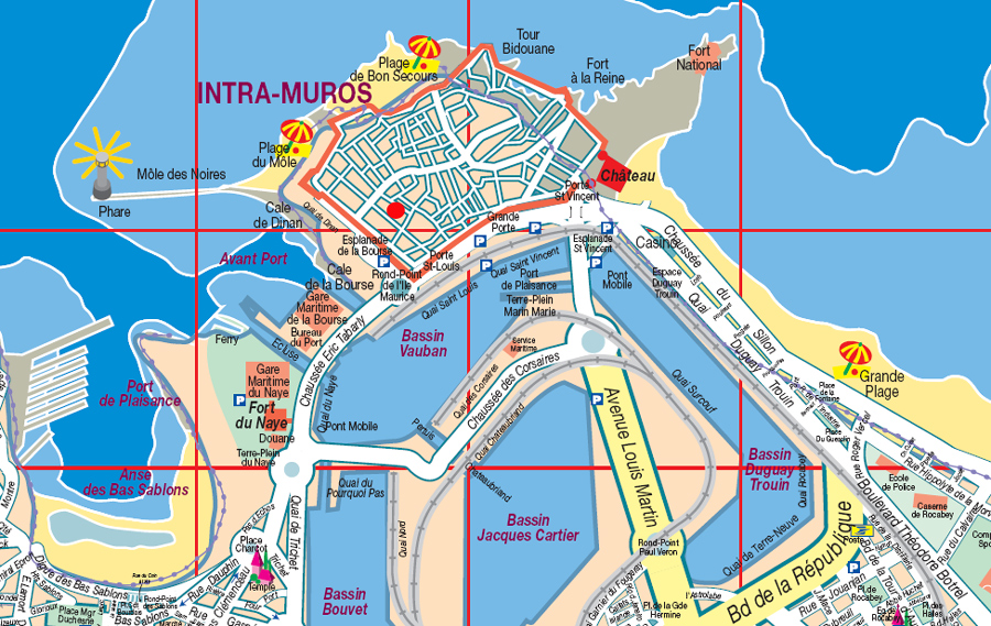Plan location appartement T3 en location dans la cite corsaire : Intra Muros