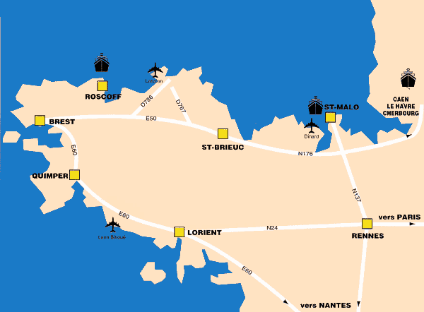 Flat Dinard : access map